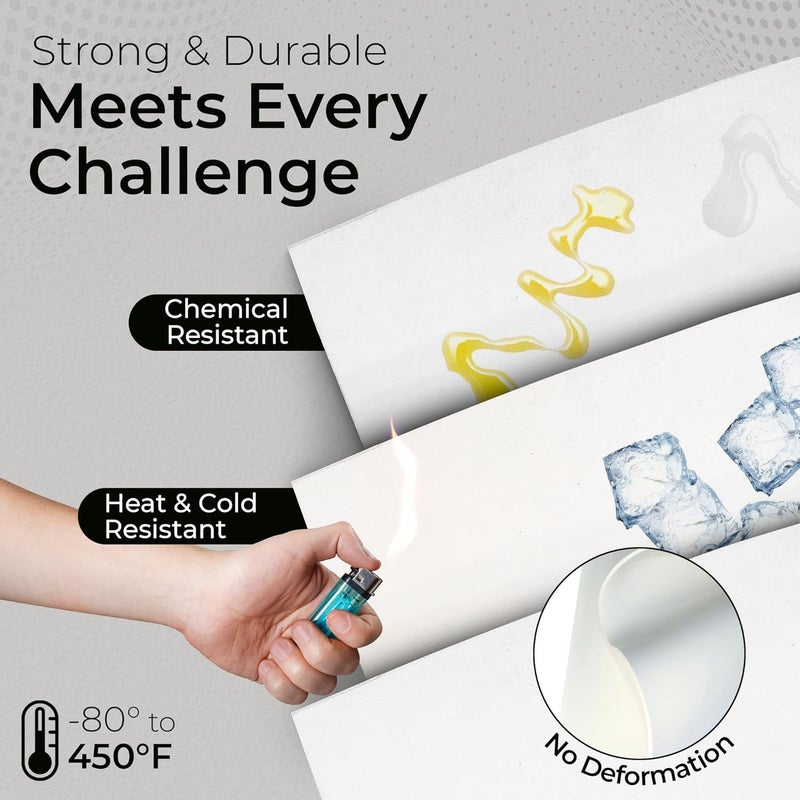 Exactly Rubber - White Silicone Sheet, 60A Durometer Silicone Mat, Food-Grade Rubber Mat with -80 to 450°F Temperature Resistance, 400% Elongation, Silicone Placemat Made in The USA, 1/16 x 9" x 12" - Image 3